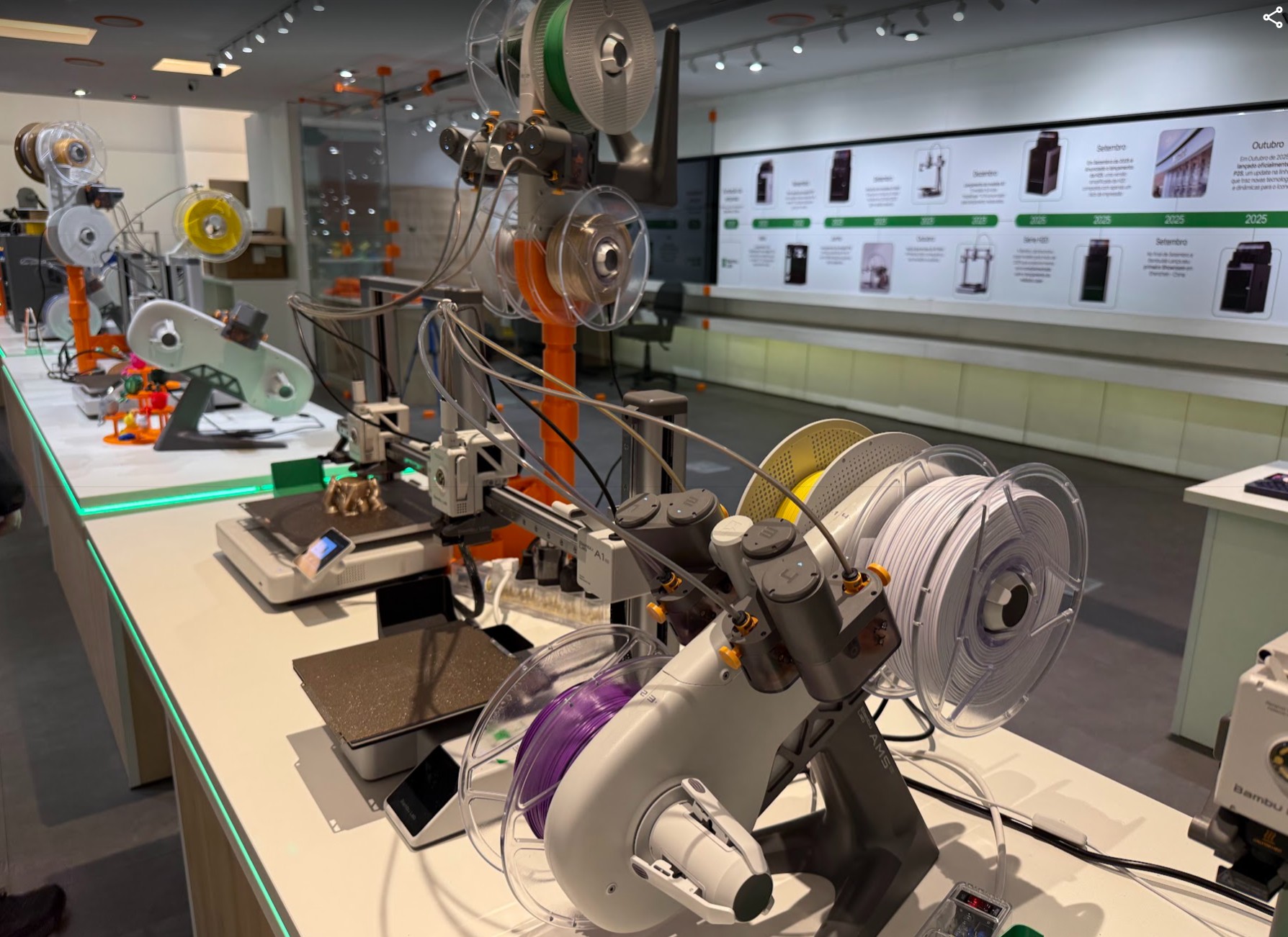 Impressoras disponíveis para teste ao vivo na loja TueLá 3D